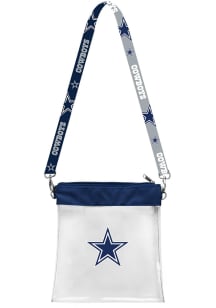 Dallas Cowboys Navy Blue Pattern Strap Clear Bag