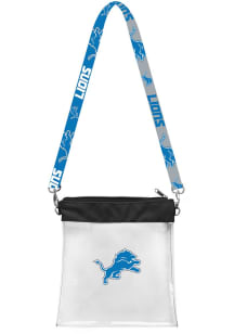 Detroit Lions Blue Pattern Strap Clear Bag