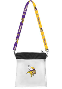 Minnesota Vikings Purple Pattern Strap Clear Bag