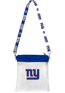 New York Giants Blue Pattern Strap Clear Bag