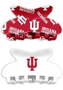 Claw Set of 2 Indiana Hoosiers Womens Hair Scrunchie - Red