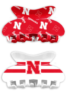 Claw Set of 2 Nebraska Cornhuskers Womens Hair Scrunchie - Red