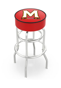 Black Maryland Terrapins Double-Ring Swivel Pub Stool