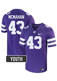 Kaden McMahan K-State Wildcats Youth Purple Nike NIL Name And Number Football Jersey