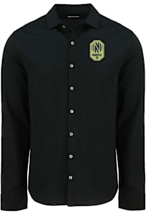 Cutter and Buck Nashville SC Mens Black Advantage Soft Pique Long Sleeve Dress Shirt