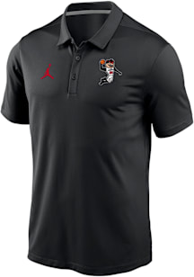 Nike Cincinnati Bearcats Mens Black Bearcat Playing Basketball Short Sleeve Polo
