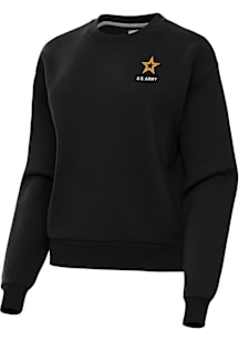 Antigua Army Womens Black Victory Crew Sweatshirt