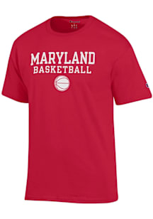 Champion Maryland Terrapins Red Mens Basketball Short Sleeve T Shirt