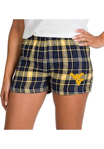 Concepts Sport West Virginia Mountaineers Womens Gold Ultimate Flannel Shorts