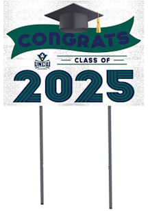 UNCW Seahawks KH Sports Fan Class of 2025 graduation graphic Yard Sign - White