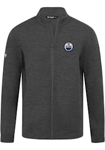 Levelwear Edmonton Oilers Mens Grey Alec 3D Embroidered Patch Light Weight Jacket