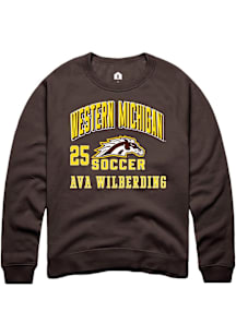 Ava Wilberding Western Michigan Broncos Mens Brown NIL Arch Logo Player Crew