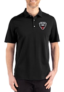Cutter and Buck DC United Mens Black Advantage Refresh Short Sleeve Polo