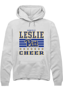 Gabrielle Leslie Rally Mens White Pitt Panthers NIL Striped Player Hood