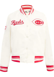 Pro Standard Cincinnati Reds Mens White Retro Classic Light Weight Jacket