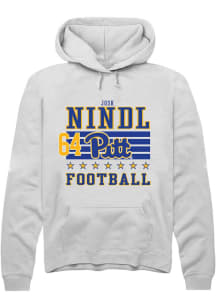 Josh Nindl Rally Mens White Pitt Panthers NIL Striped Player Hood