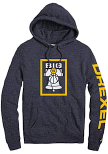 Drexel Dragons Mens Navy Blue Heritage Long Sleeve Hoodie