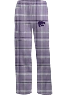 Youth Lavender K-State Wildcats Flannel Loungewear Sleep Pants