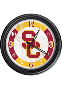 Black USC Trojans Outdoor LED Wall Clock