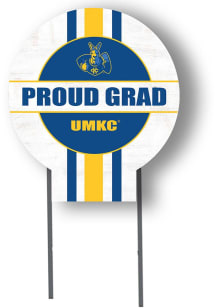 UMKC Roos KH Sports Fan 20x20 Circle Yard Sign with Stakes Proud Grad Yard Sign - White