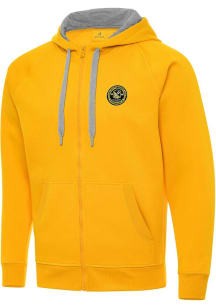 Antigua Pittsburgh Riverhounds SC Mens Gold Victory Long Sleeve Full Zip Jacket