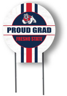 Fresno State Bulldogs KH Sports Fan Grad graduation graphic Yard Sign - White