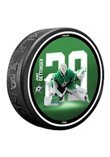 Dallas Stars Jake Oettinger Hockey Puck