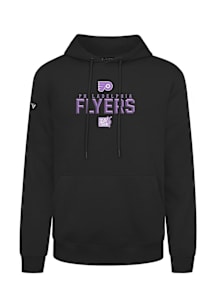 Levelwear Philadelphia Flyers Mens Black Podium Carve Long Sleeve Hoodie