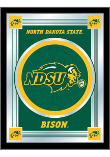 North Dakota State Bison Logo Hanging Back Bar Mirror