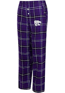 Womens K-State Wildcats Purple Concepts Sport Flannel Loungewear Sleep Pants