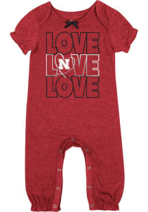 Baby Nebraska Cornhuskers  Colosseum Love Short Sleeve One Piece