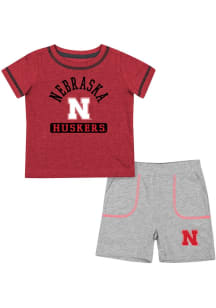 Infant Nebraska Cornhuskers  Colosseum Primary Logo Top and Bottom Set
