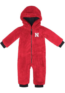Baby Nebraska Cornhuskers  Colosseum Primary Logo Short Sleeve One Piece