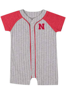 Baby Nebraska Cornhuskers  Colosseum Primary Logo Short Sleeve One Piece