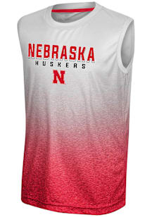 Colosseum Nebraska Cornhuskers Youth Red Primary logo Short Sleeve Tank Top