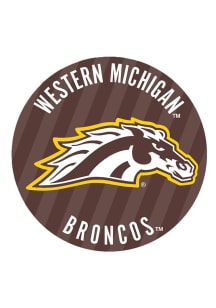 Brown Western Michigan Broncos 3&quot; Stripes Button