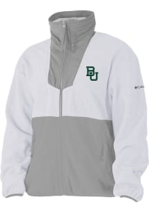 Columbia Baylor Bears Womens White Sequoia Light Weight Jacket