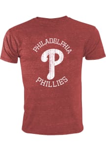 Philadelphia Phillies Youth Red Arched Wordmark Short Sleeve Fashion T-Shirt