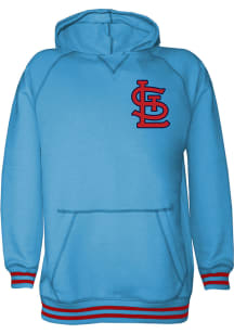 St Louis Cardinals Youth Light Blue Wordmark Stripe Long Sleeve Hoodie