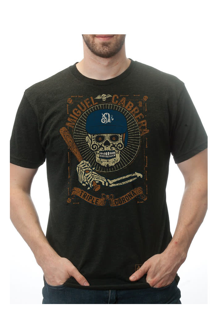 Miguel Cabrera Detroit Black Day of the Dead Short Sleeve Fashion Player T Shirt
