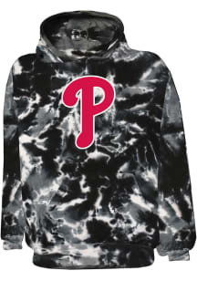 Philadelphia Phillies Mens Black Tie Dye Fashion Hood