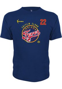 Caitlin Clark Indiana Fever Navy Blue Coin Short Sleeve Player T Shirt