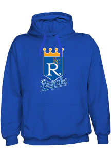 Kansas City Royals Mens Blue Coop Logo Long Sleeve Hoodie