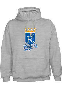 Kansas City Royals Mens Grey Logo Long Sleeve Hoodie