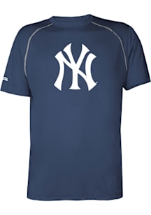 New York Yankees Navy Blue Logo Raglan Short Sleeve T Shirt