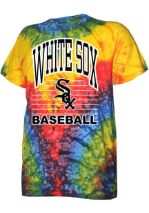Chicago White Sox Red Rainbow Tie Dye Short Sleeve Fashion T Shirt