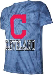 Cleveland Guardians Navy Blue Tie Dye Short Sleeve Fashion T Shirt