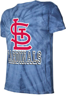 St Louis Cardinals Navy Blue Tie Dye Short Sleeve Fashion T Shirt