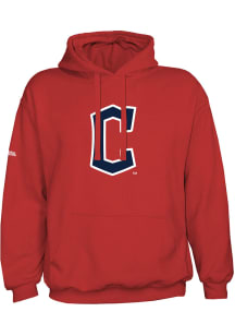 Cleveland Guardians Mens Red C Logo Long Sleeve Hoodie