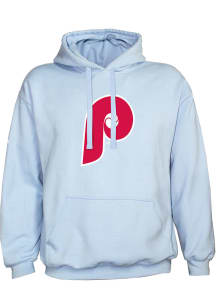 Philadelphia Phillies Mens Light Blue Primary Coop Logo Long Sleeve Hoodie